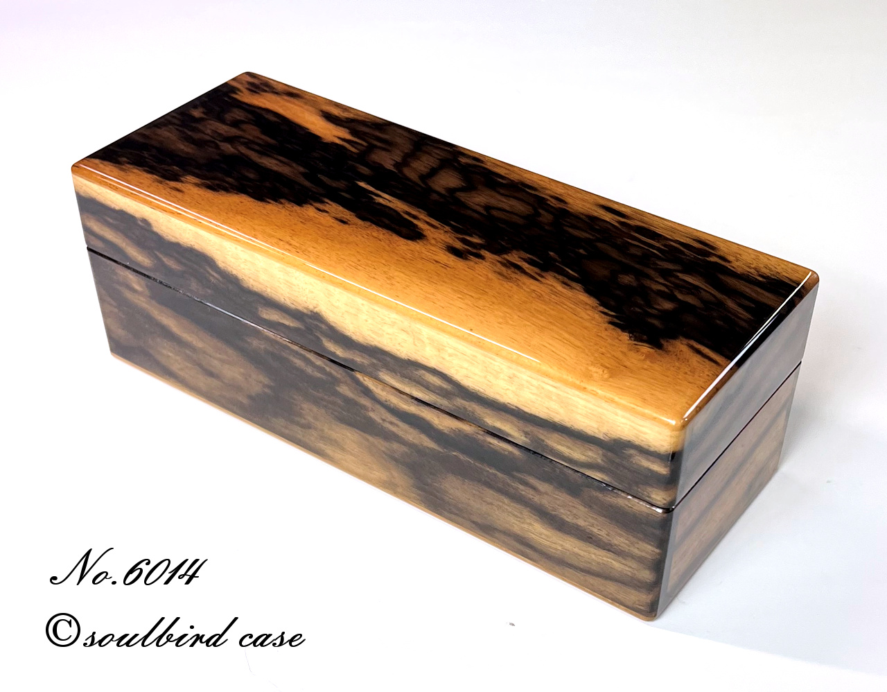 No.6014 黒柿 5本用時計ケース 鏡面仕上げ | 高級時計ケースのソウルバード