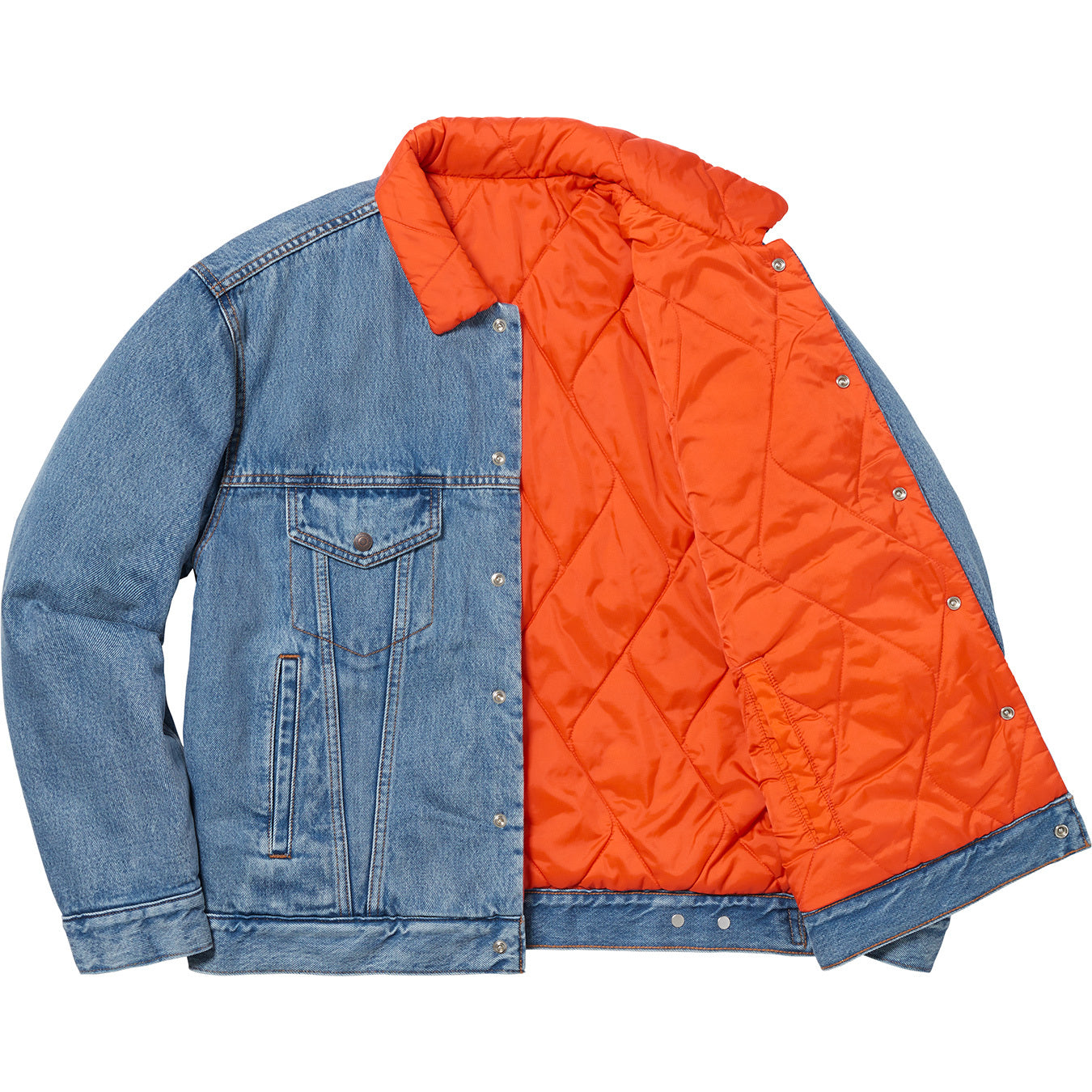 Supreme x Levi's Quilted Reversible Trucker Jacket 