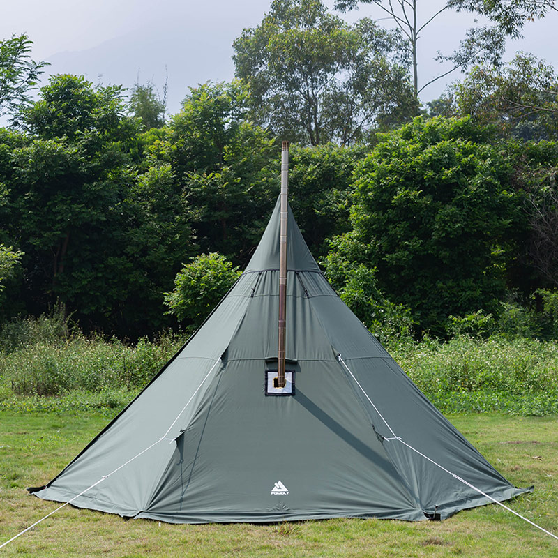 POMOLY YARN Plus TCワンポールテント（煙突 穴） ポリコットンテント