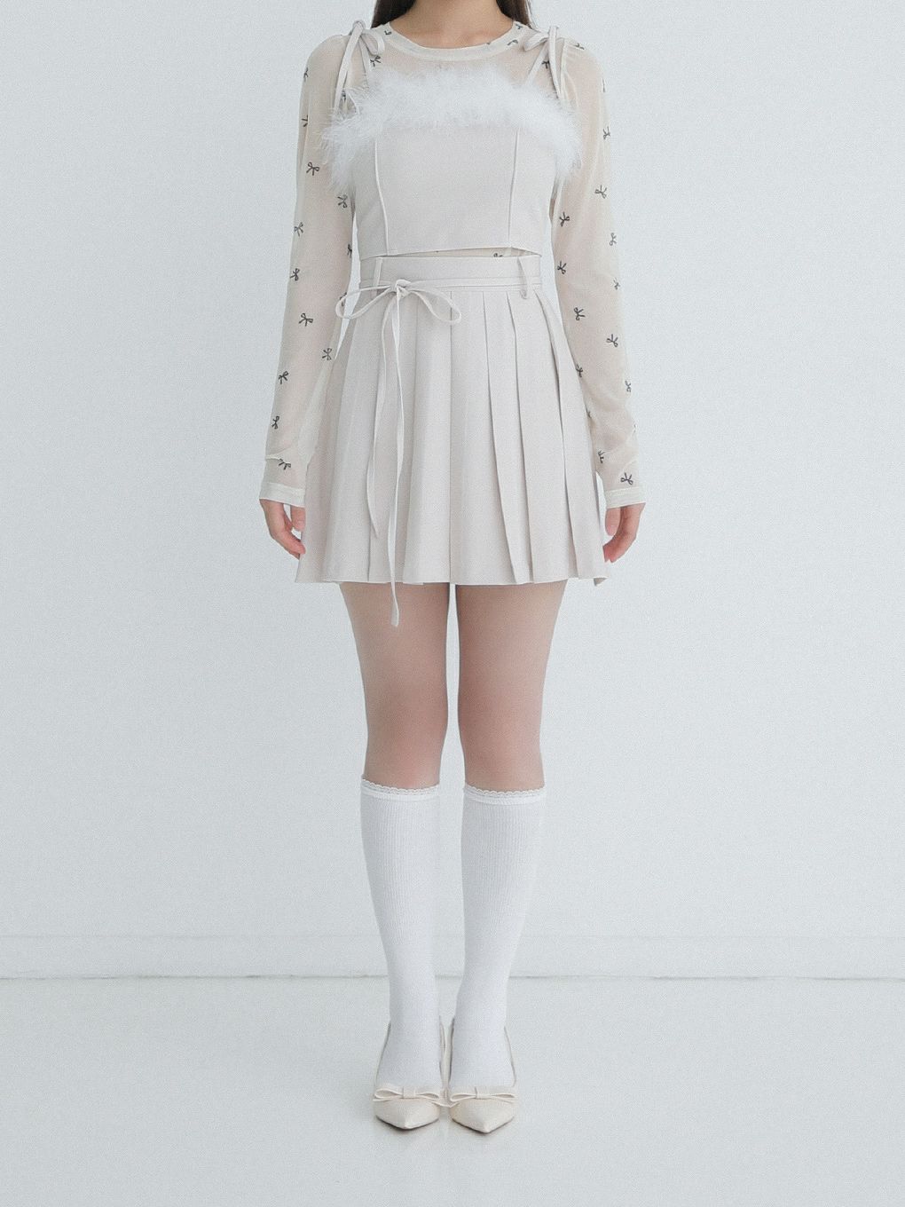 BUBBLES】リボンプリーツスカパン | sparkling mall online store