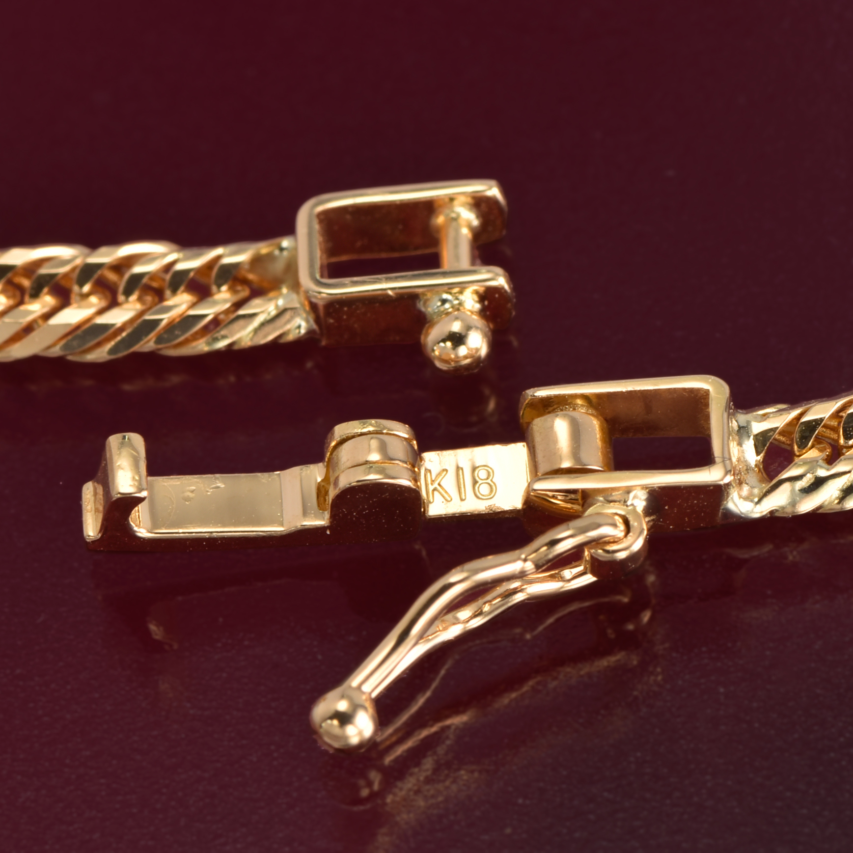 K18 18金 喜平ブレスレット 12面トリプル 5g 20cm 3.1mm幅 中折れ