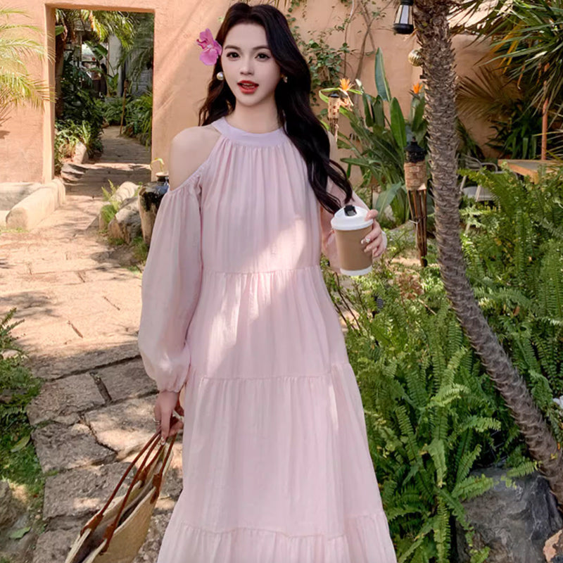 bubblesレイヤードティアードワンピース ピンク BUBBLES】レイヤード