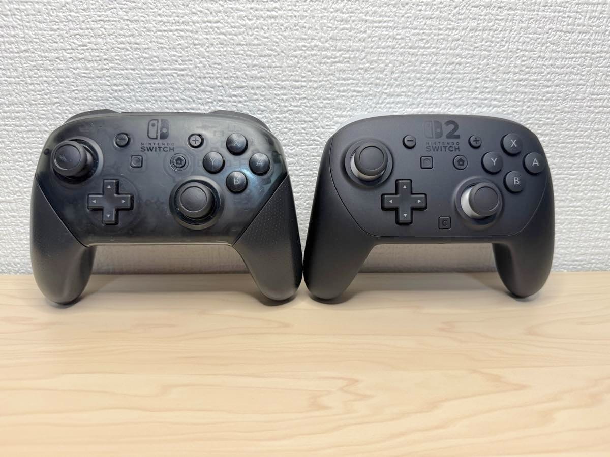 Switch 2のプロコンを、初代スイッチ用プロコンと比較。どこが違う