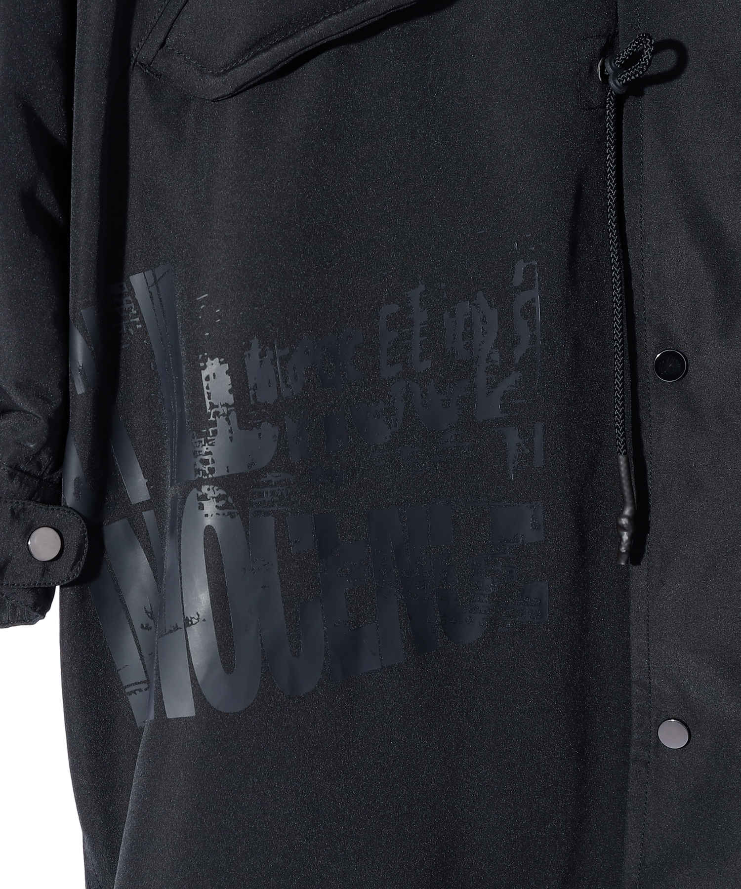 FISHTAIL MODS COAT (GRAPHIC)［BLACK］ | SWITCHBLADE