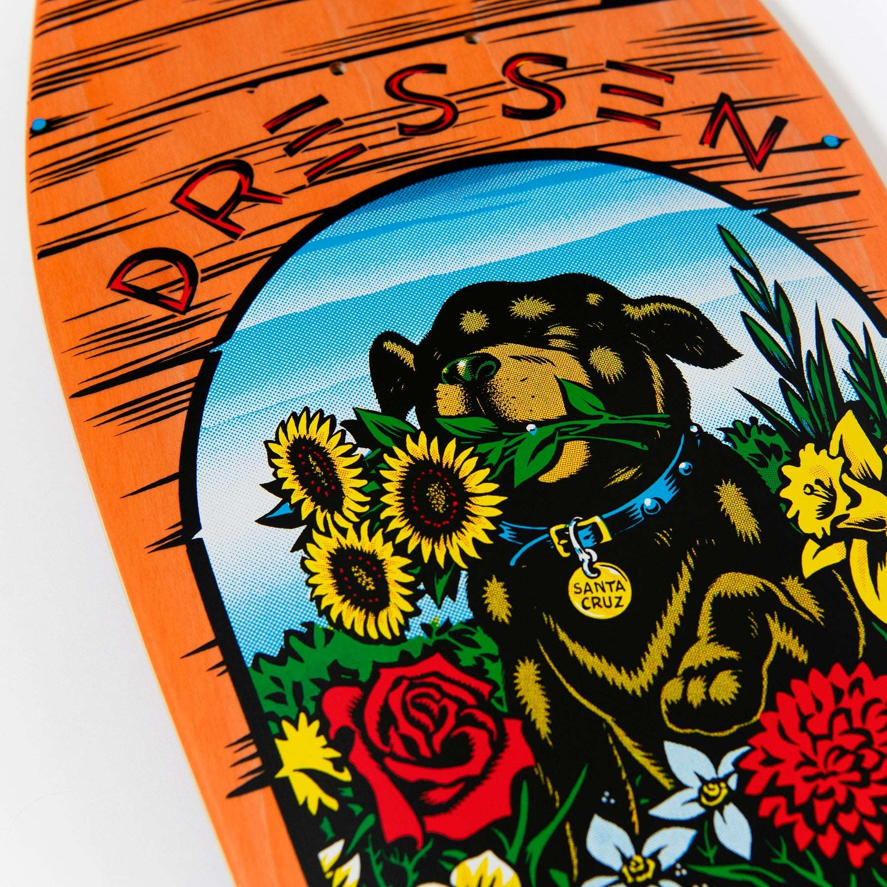 Santa Cruz Dressen Pup Reissue Skateboard Deck 9.5 - Sunny Smith LLC