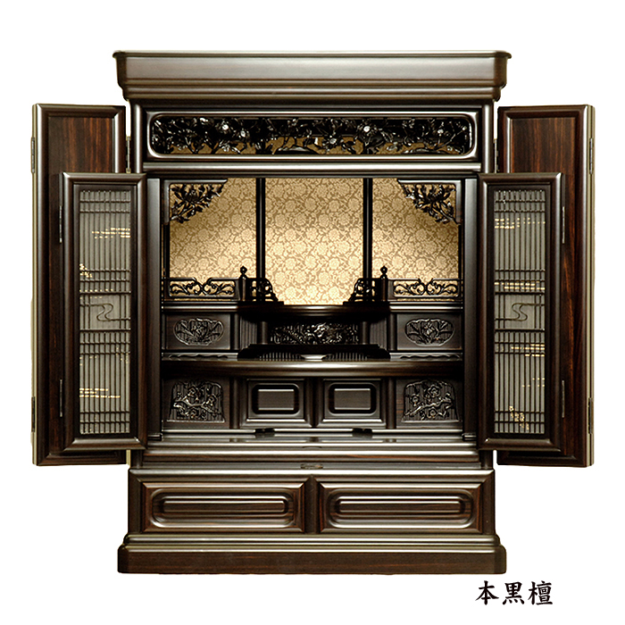 唐木仏壇 支輪型上置23号 本黒檀 No141300 – 東京上野・浅草・仏壇通り