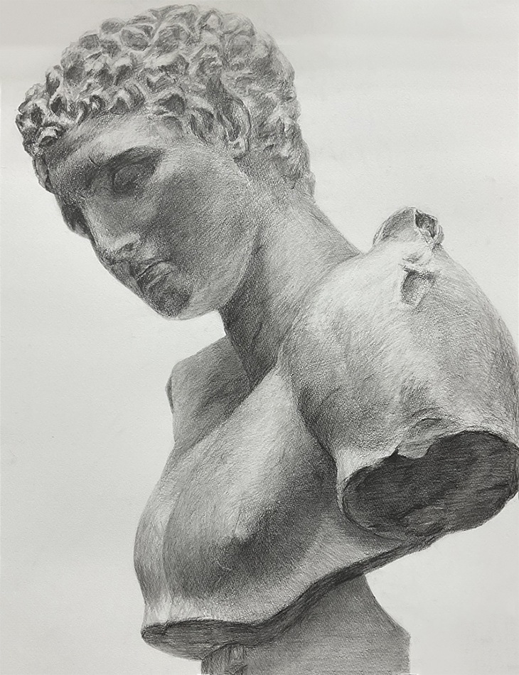 基礎科＿石膏デッサン優秀作品紹介！ | すいどーばた美術学院