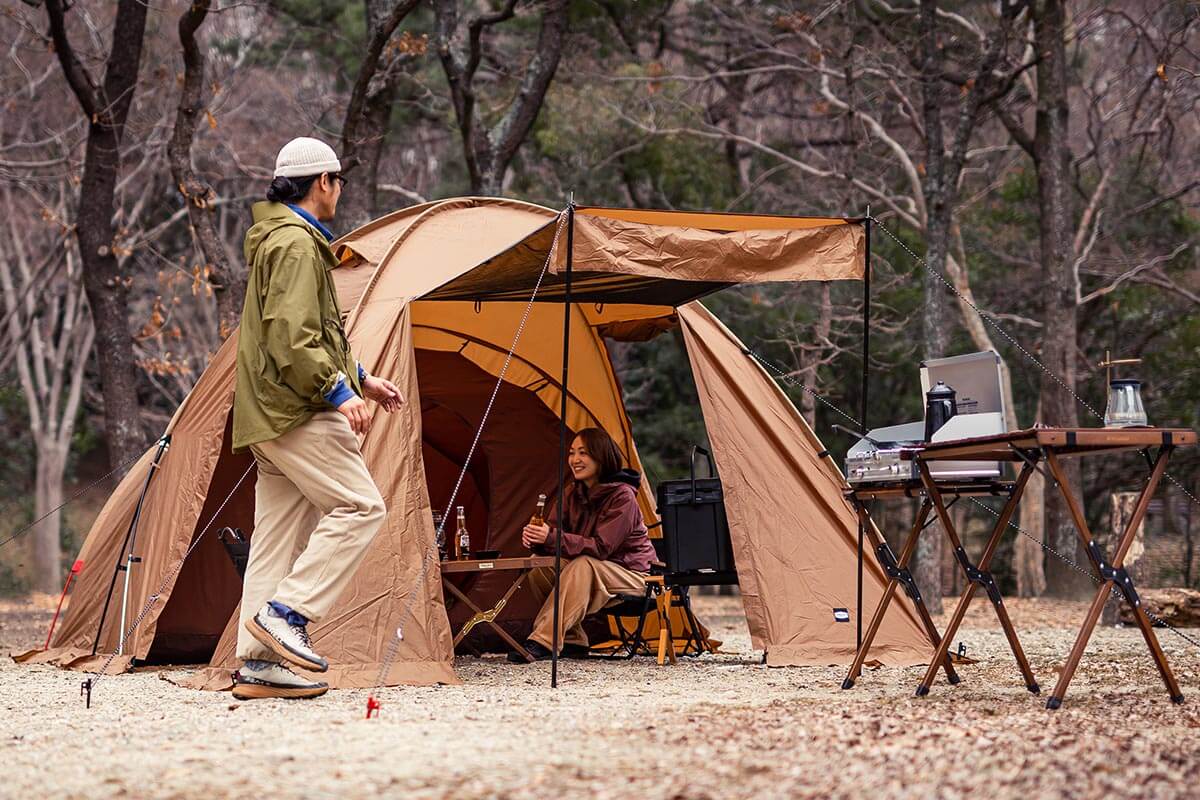アルミフレーム2ルームテント ファミリー デュオ キャンプ アウトドア