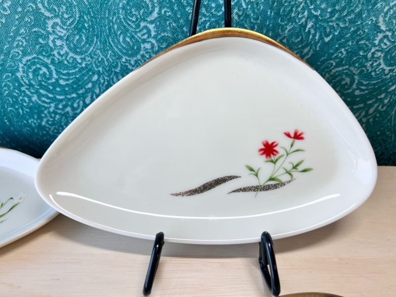 橘吉 たち吉 和風変形皿5枚セット 花柄