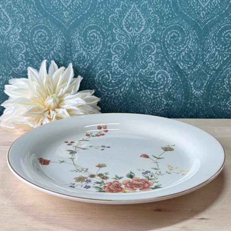 オールドミカサ MIKASA INDIAN FEAST アイボリーフラワー 花柄 27cm