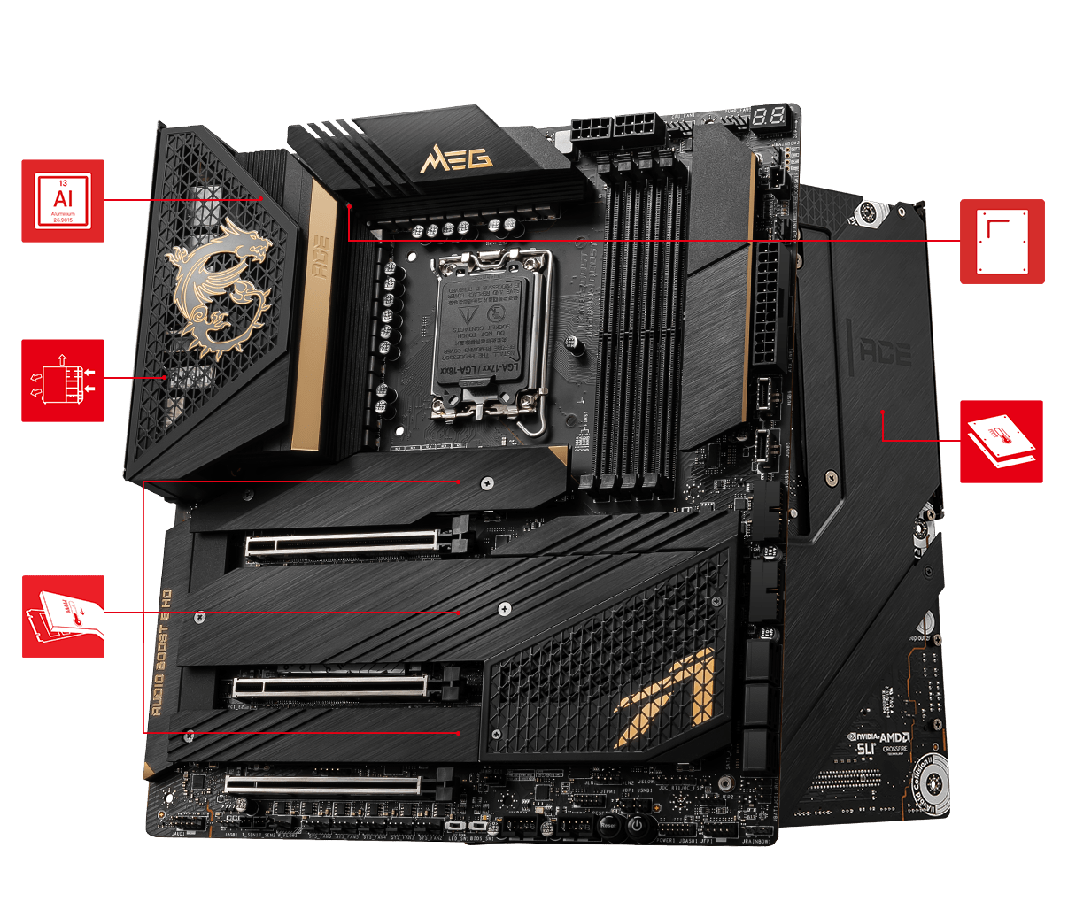MSI MEG Z690 ACE Gaming Motherboard ATX - Intel 12th Gen