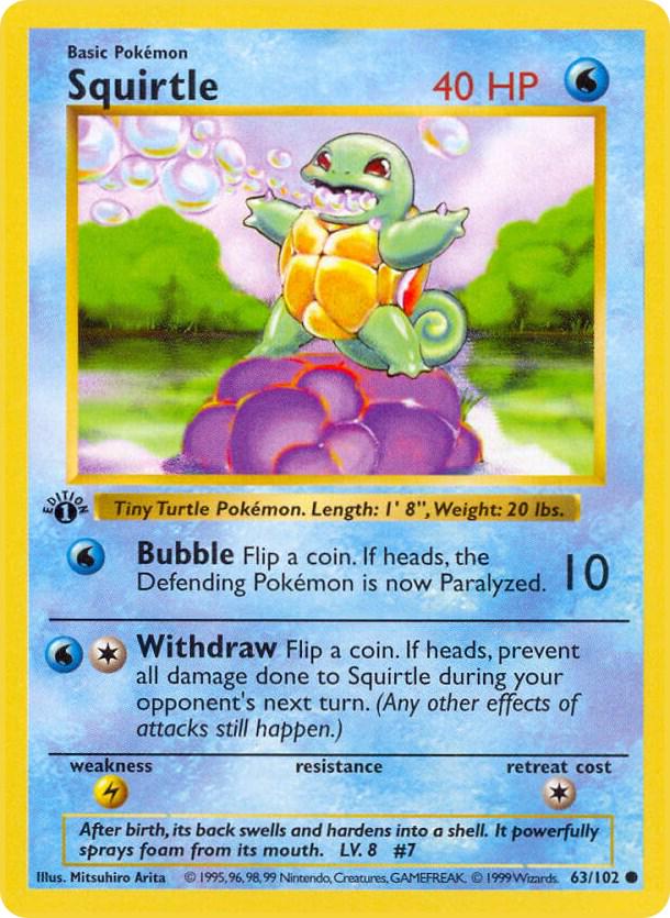 Squirtle [1st Edition] #63 Prices | Pokemon Base Set | Pokemon Cards