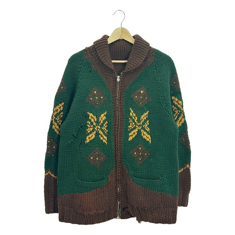 60-70s ヴィンテージ LIGHTNING ZIP カウチンニット セーター