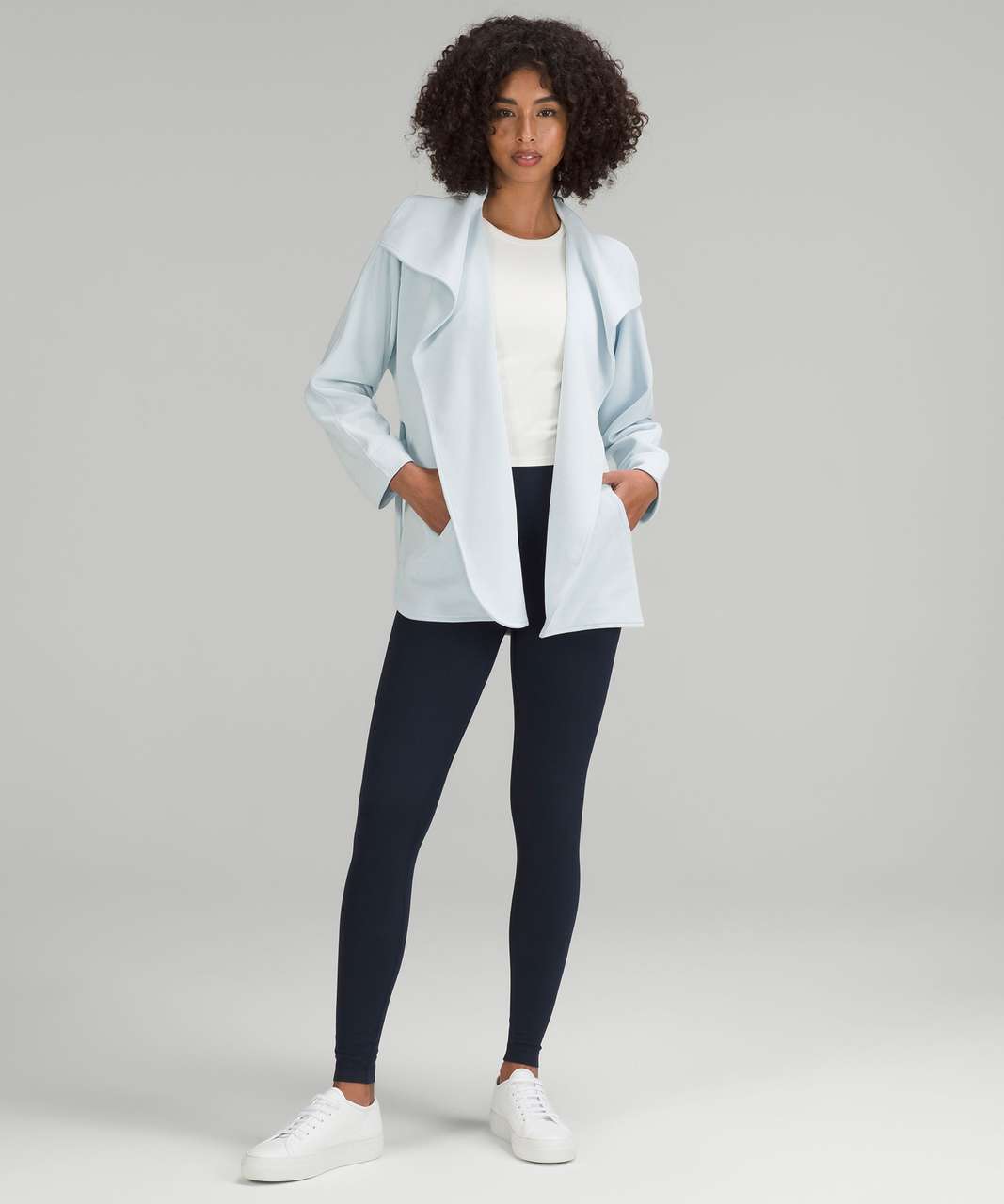 Lululemon Softstreme Belted Wrap - Powder Blue - lulu fanatics