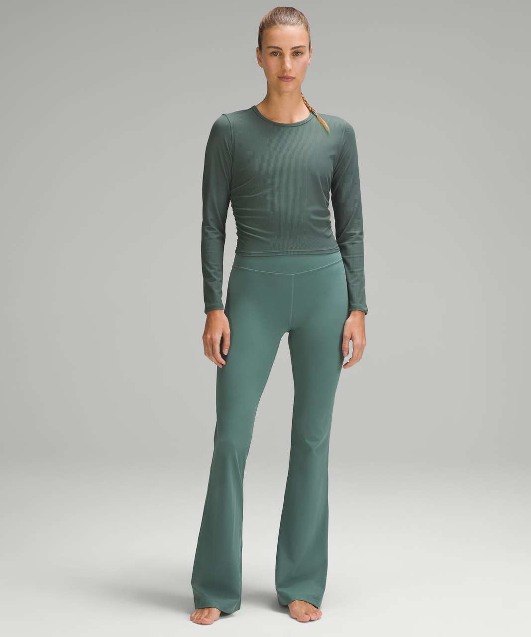 Lululemon All It Takes Ribbed Nulu Long-Sleeve Shirt - Dark Forest