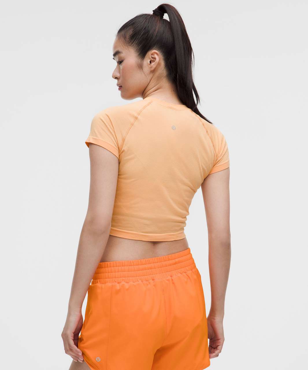 Lululemon Swiftly Tech Cropped Short-Sleeve Shirt 2.0 - Rock Melon