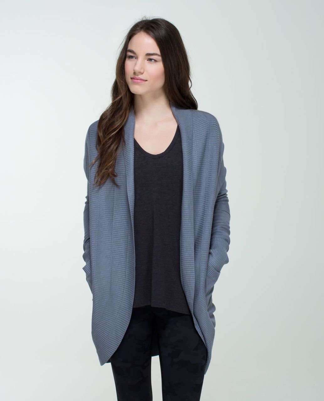 Lululemon Transformation Wrap - Heathered Blurred Grey / Coal