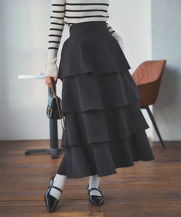 フリルティアードスカート [M4172] - レディースファッション通販 神戸