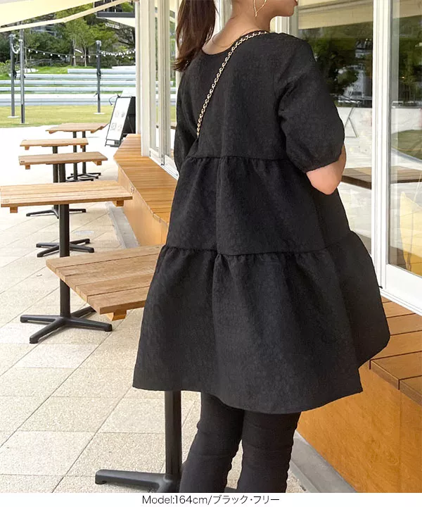 前後2wayジャガードチュニックワンピ [E3321] | トップス全品送料無料