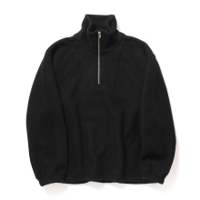 YOKE / ヨーク | Wool Fleece Half Zip Pullover - Black | 通販