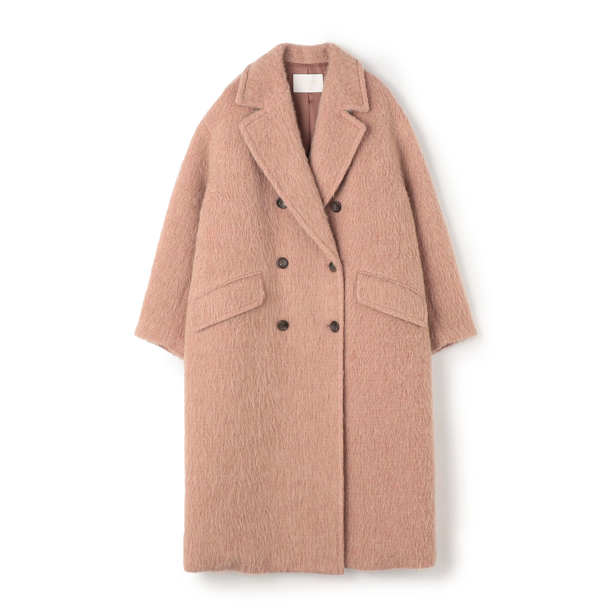 ウールアルパカシャギー ダブルブレストコート｜トゥモローランド 公式通販