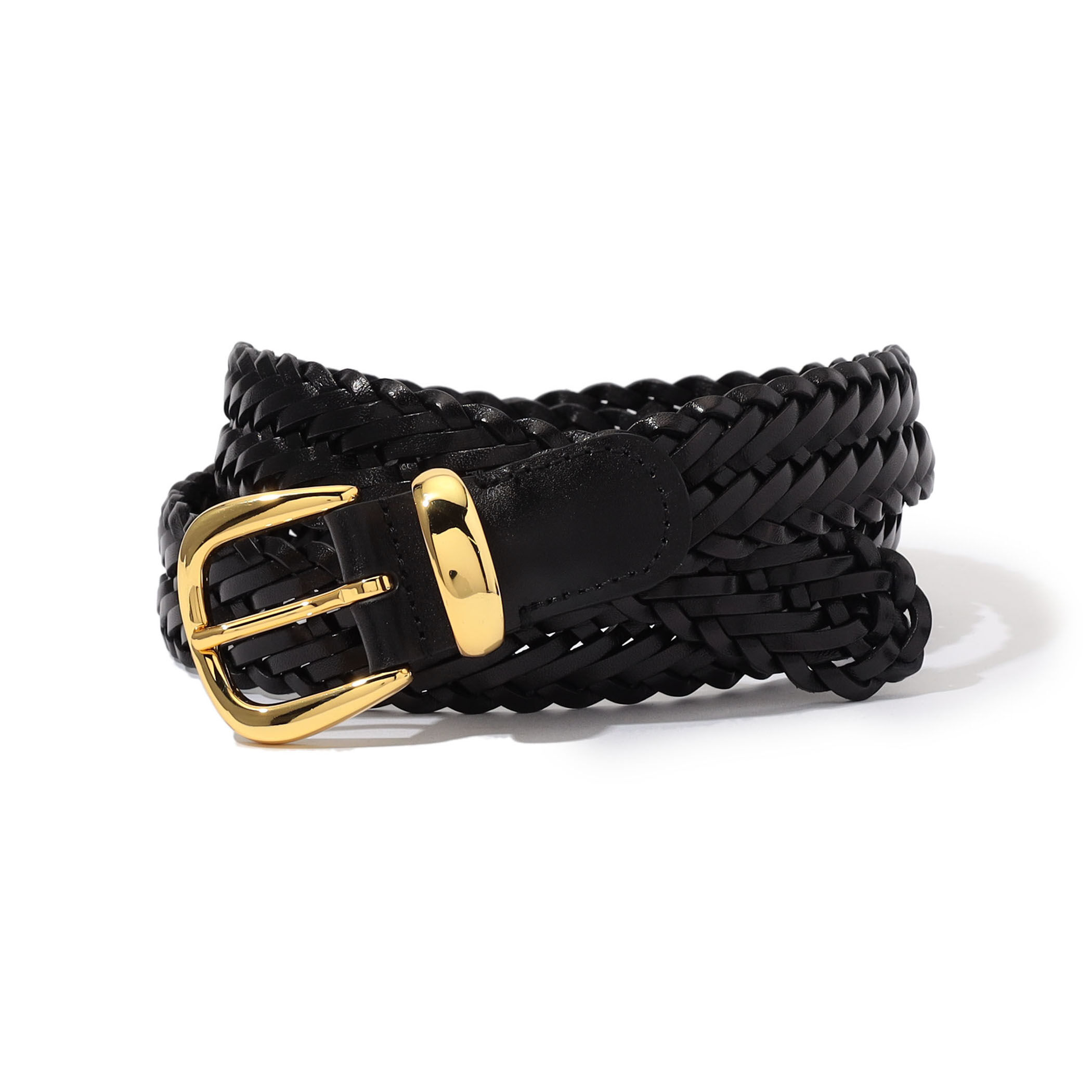 Andeson's ゴールドバックル レザーメッシュベルト｜トゥモローランド