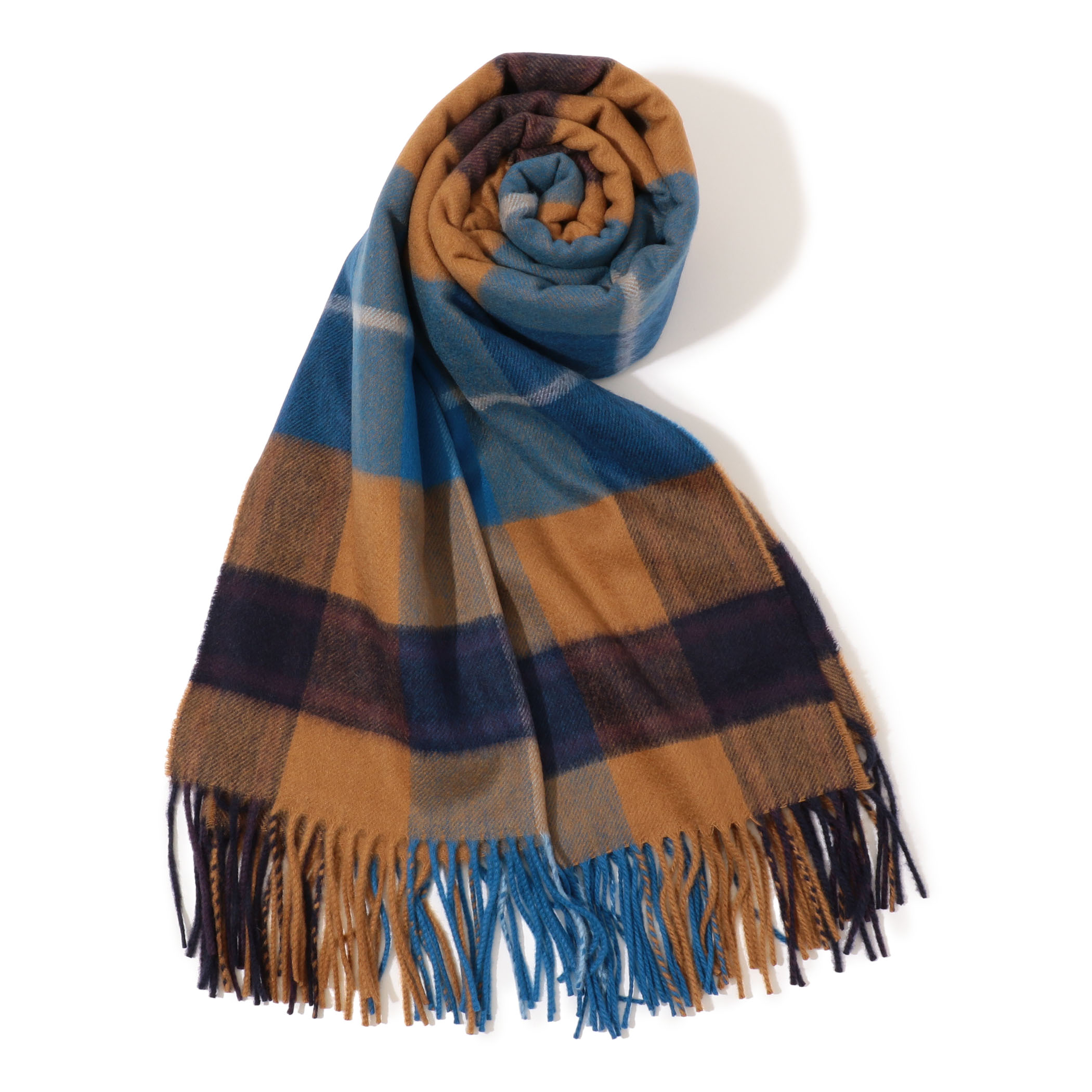 Johnstons of Elgin カシミヤ100% マフラー チェック柄 【公式通販】