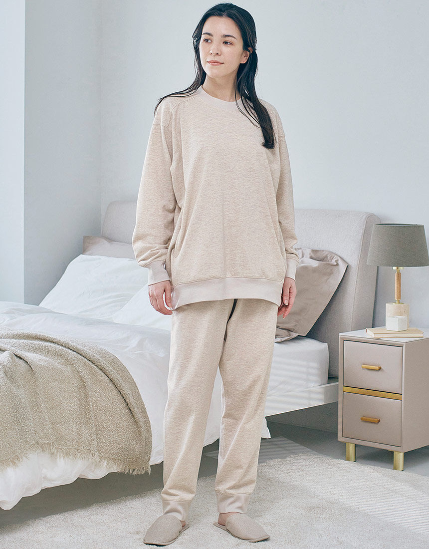 ワコール／睡眠科学 【綿混】ここちよく眠れるパジャマ 寝返りのしやす