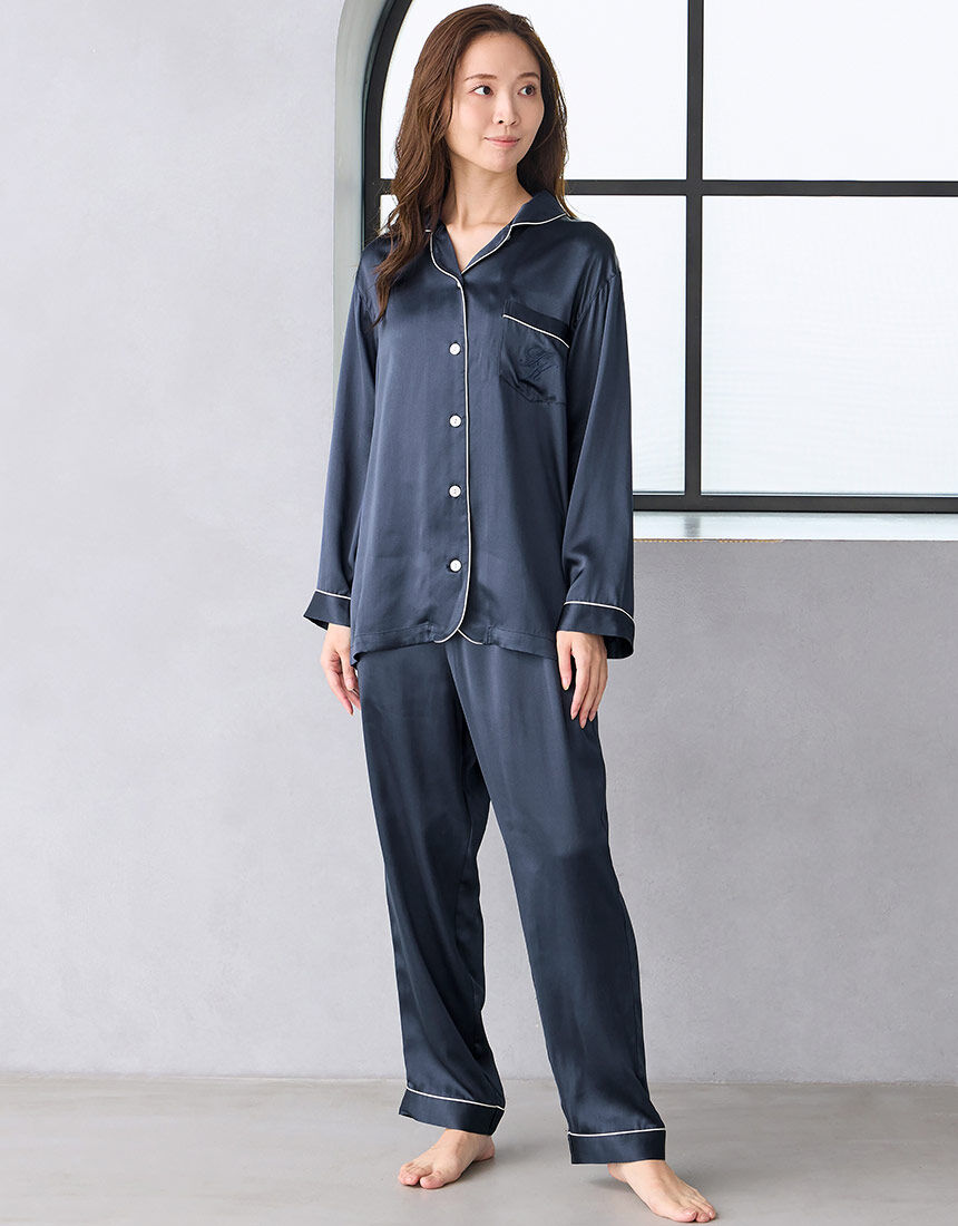 ワコール／睡眠科学 【シルク100％】ここちよく眠れるパジャマ 上品