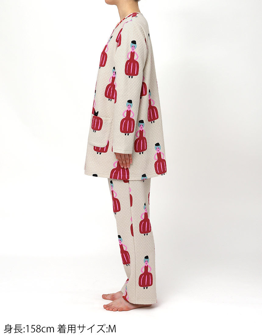 アツコマタノ 【綿混】とてもあたたかいキルトニット素材を使用