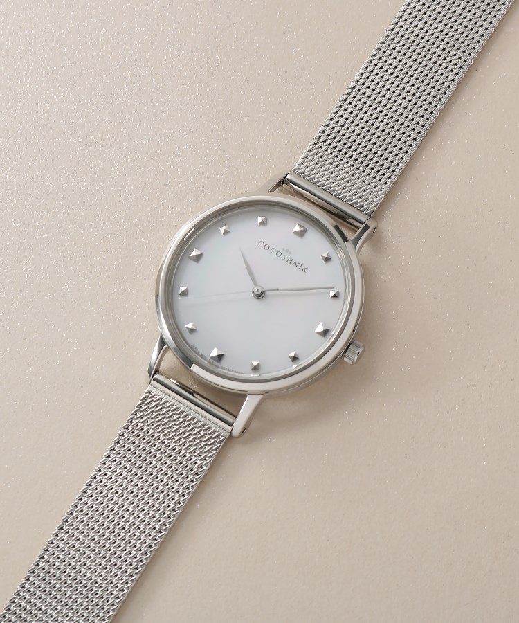 SSラウンドメッシュベルト ウォッチ（白蝶貝）（腕時計） | COCOSHNIK