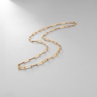 シルバー デザインチェーン フラットケーブルネックレス（55cm） GP