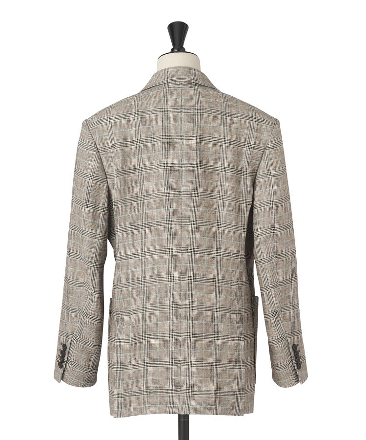 リネンチェックテーラードジャケット（テーラードジャケット