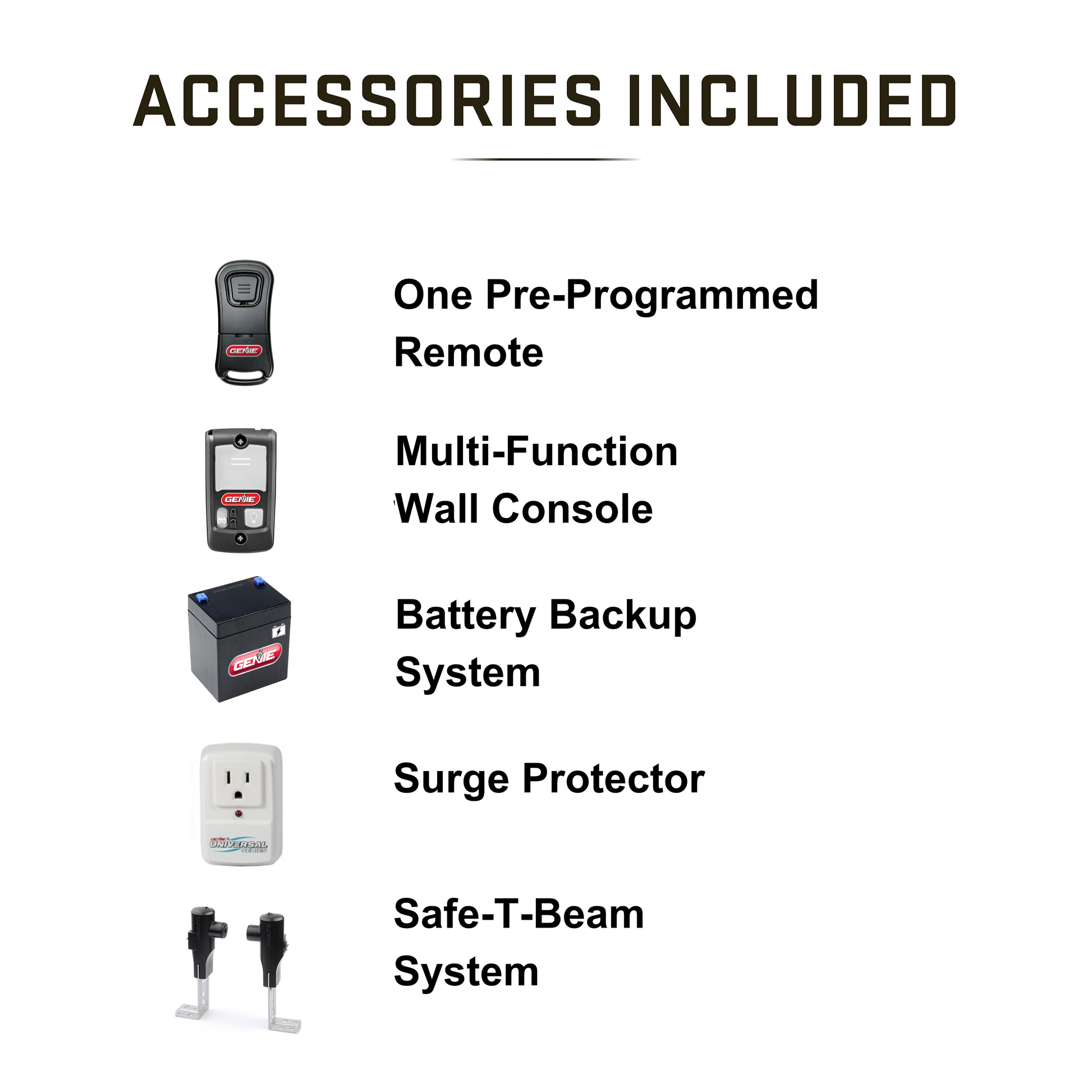 Genie Chain Drive 750 Garage Door Opener, 3/4 HPC with Integrated