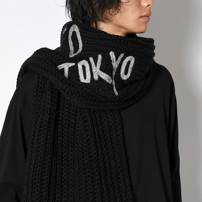 U Y-3 CHUNKY KNIT SCARF -BLACK- | IN ONLINE STORE