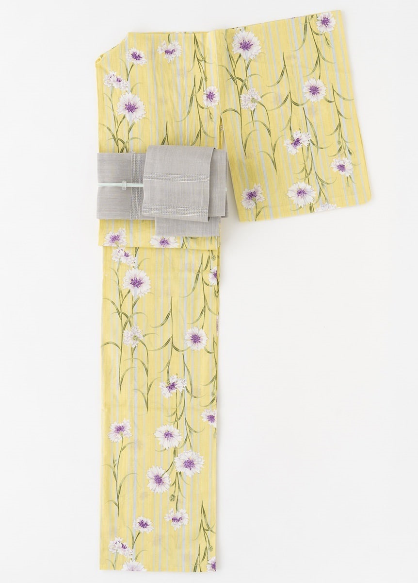 プレタ浴衣 夏音 矢車菊 黄色 | 浴衣 | やまとオンラインストア