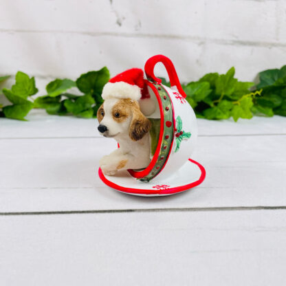 函館クリスマスファクトリー クリスマスアニマルオブジェ ドッグサンタ