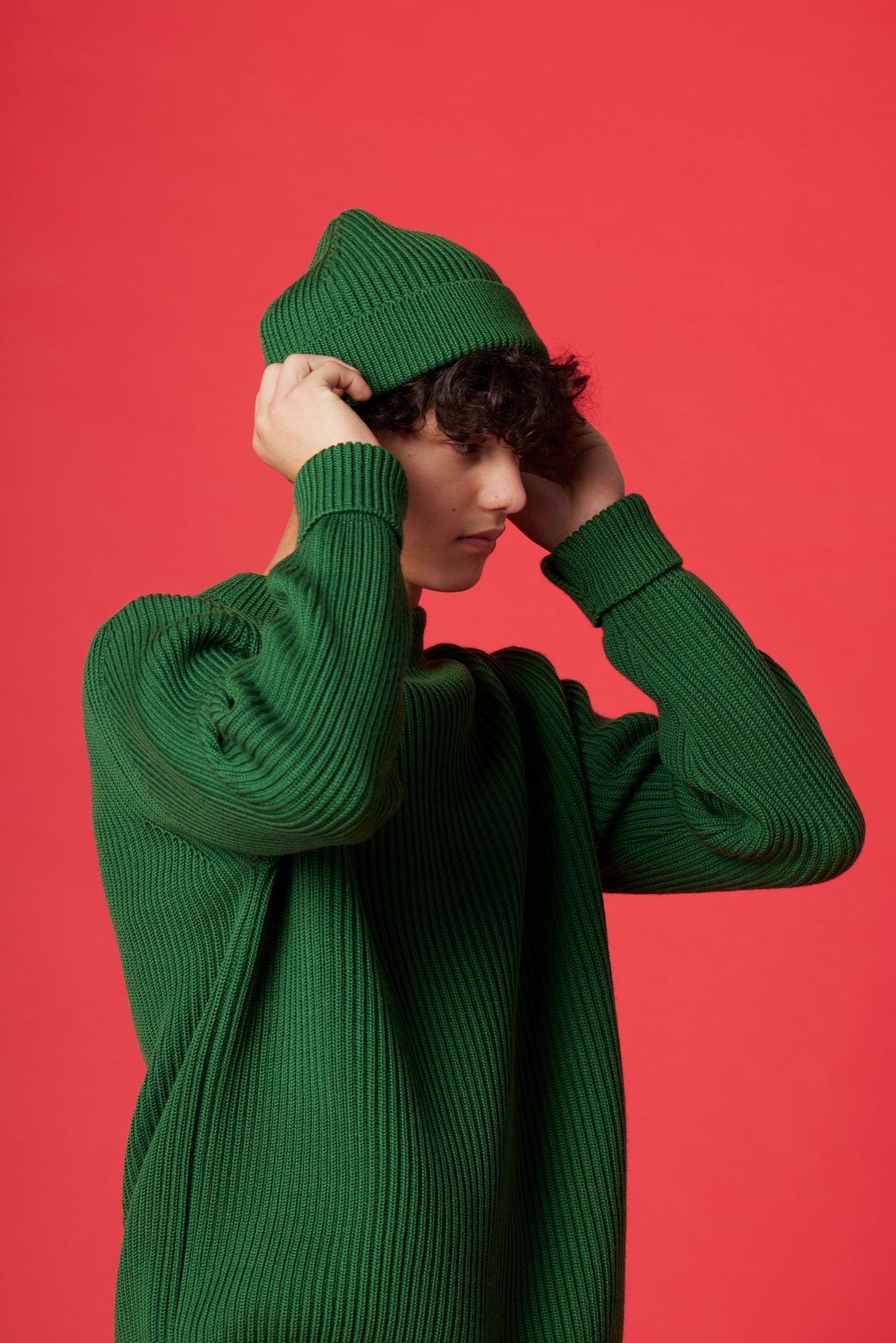 数量限定・10月末 - 11月半ばお届け予定] Beanie (POPEYE GREEN