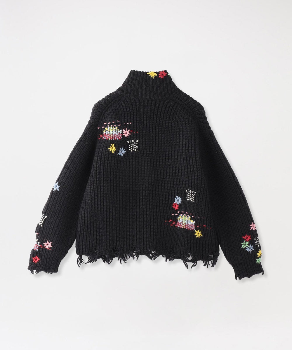 doublet/ダブレット】ニット DARNING CUT OFF DRIVERS KNITWEAR