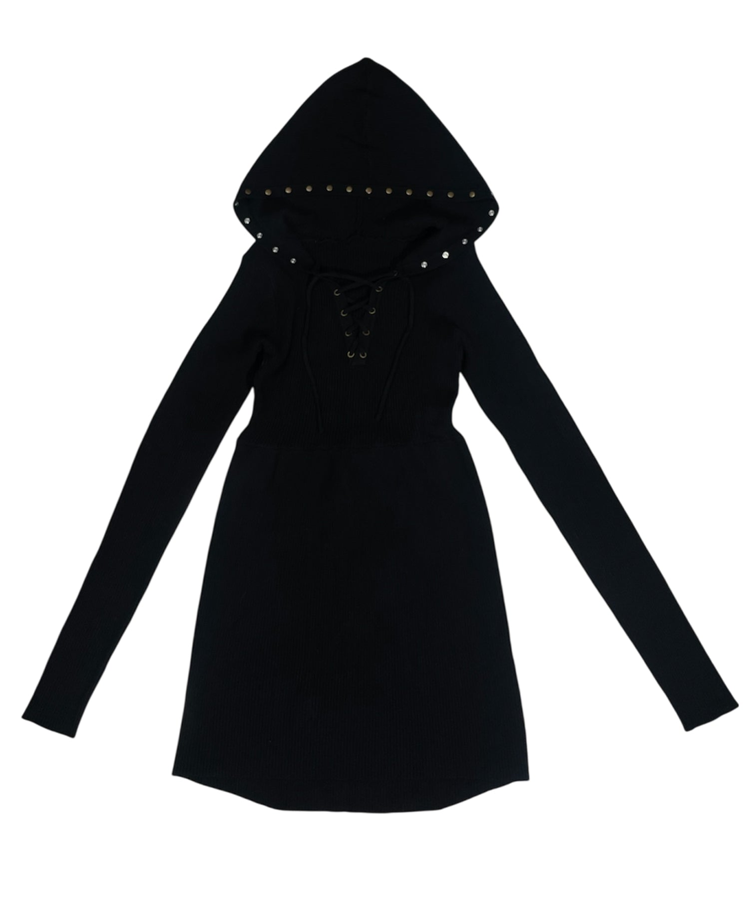 レースアップスタッズフードミニワンピース｜ACLENT（アクレント）