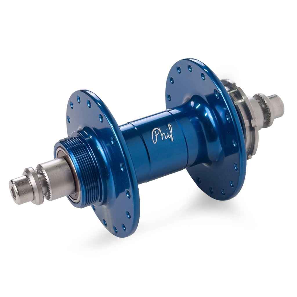 PHILWOOD* high flange track hub rear (blue/fix&free) - BLUE LUG