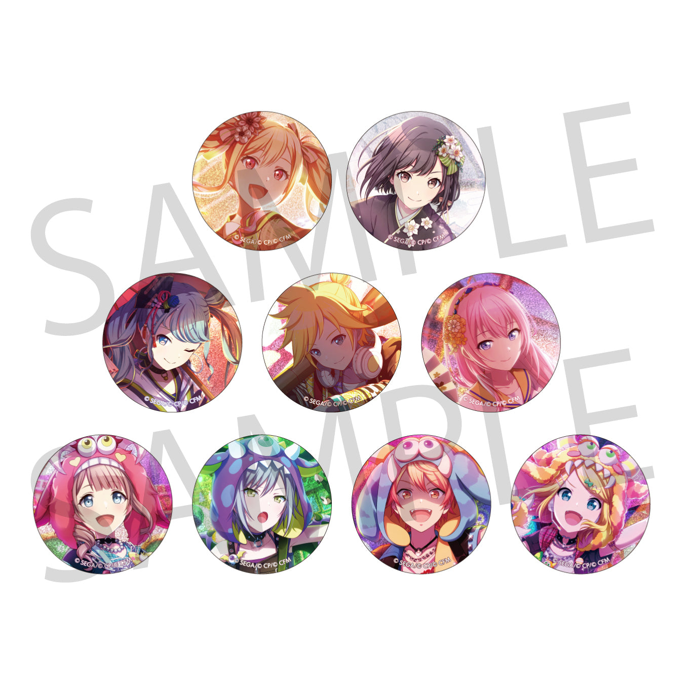 予約商品】【再販】グリッター缶バッジ イベントイラストコレクション