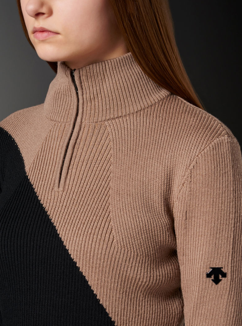 カッティングデザイン ジップスタンド セーター | デサントゴルフ公式