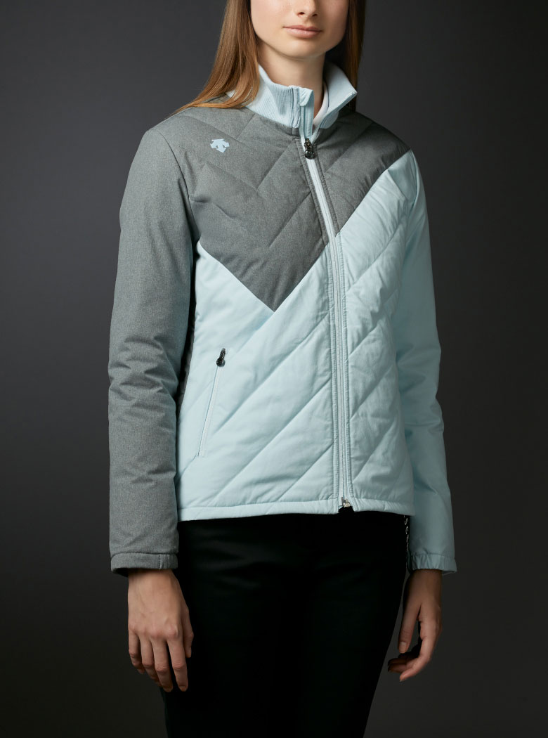 ミックスストレッチ切り替えグリーンダウンジャケット | デサント