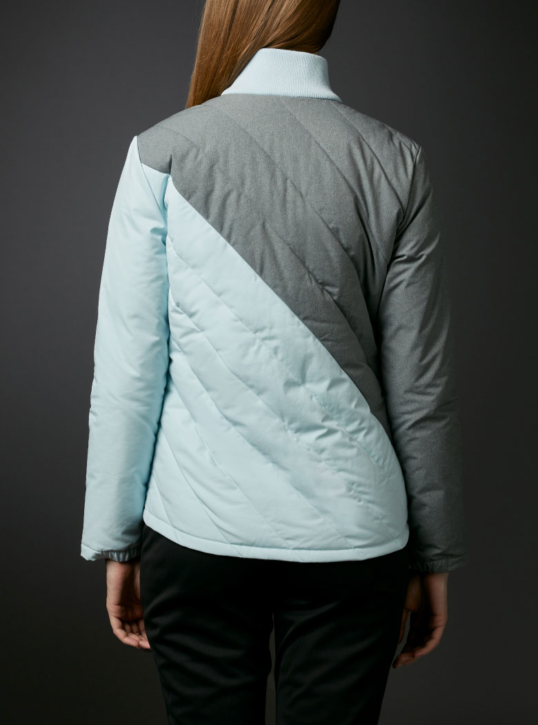 ミックスストレッチ切り替えグリーンダウンジャケット | デサント