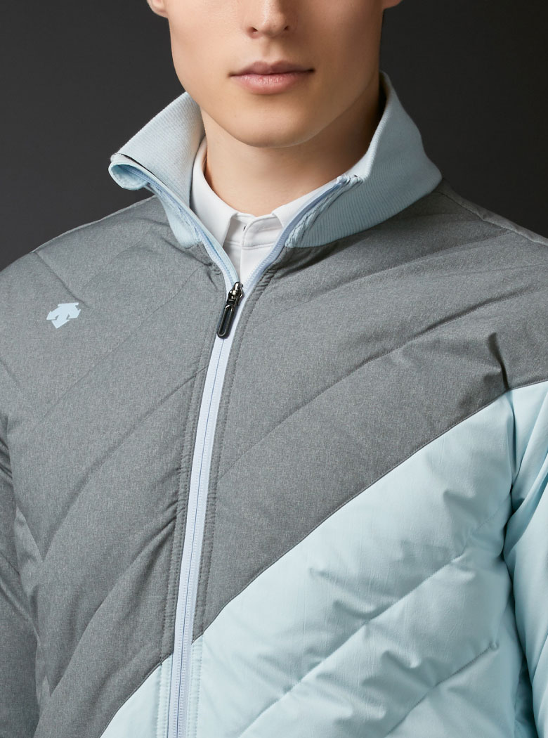 ミックスストレッチ切り替えグリーンダウンジャケット | デサント