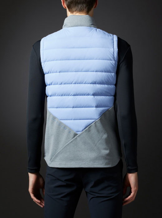 デュアルレイヤードファブリックダウンベスト【アウトレット