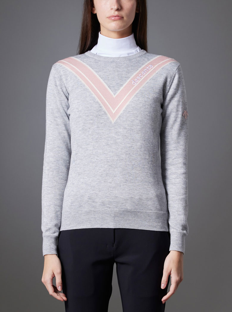 DESCENTE GOLF クルーネックジャカードセーター DGMWJL06 クルーネック