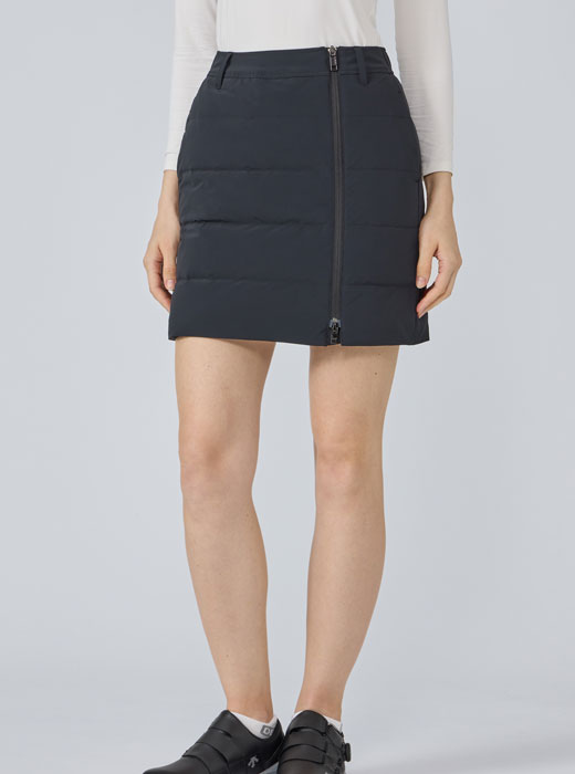 メランジストレッチツイルロゴプリントスカート【アウトレット