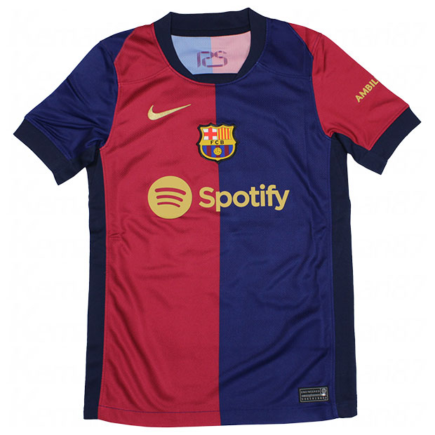 ジュニア FCバルセロナ 24-25 ホーム 半袖レプリカユニフォーム 19